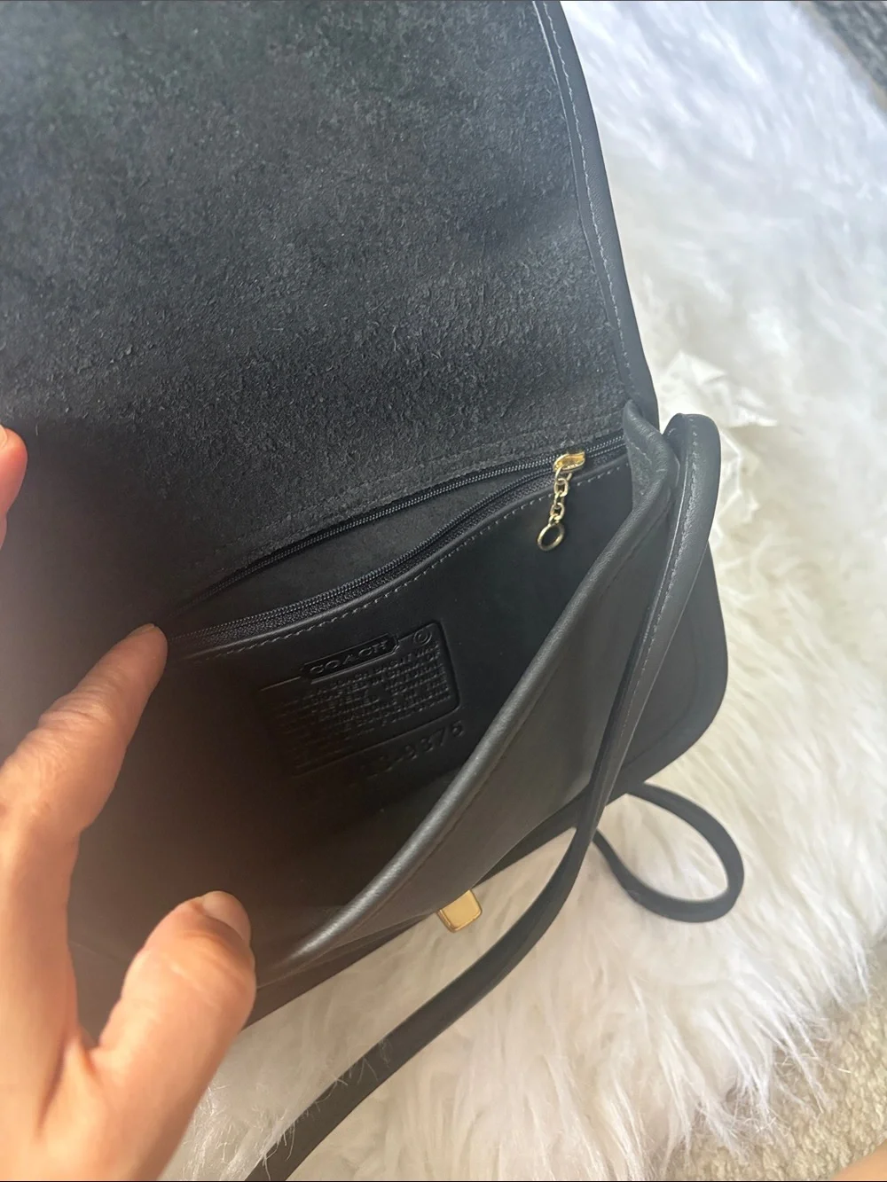 Coach Black Leather Turnlock Crossbody Bag - Picture 8 of 16